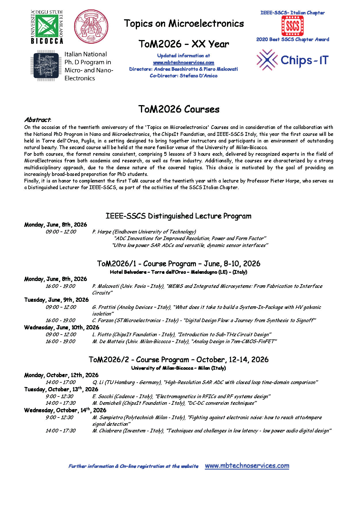 ToM Courses 2026