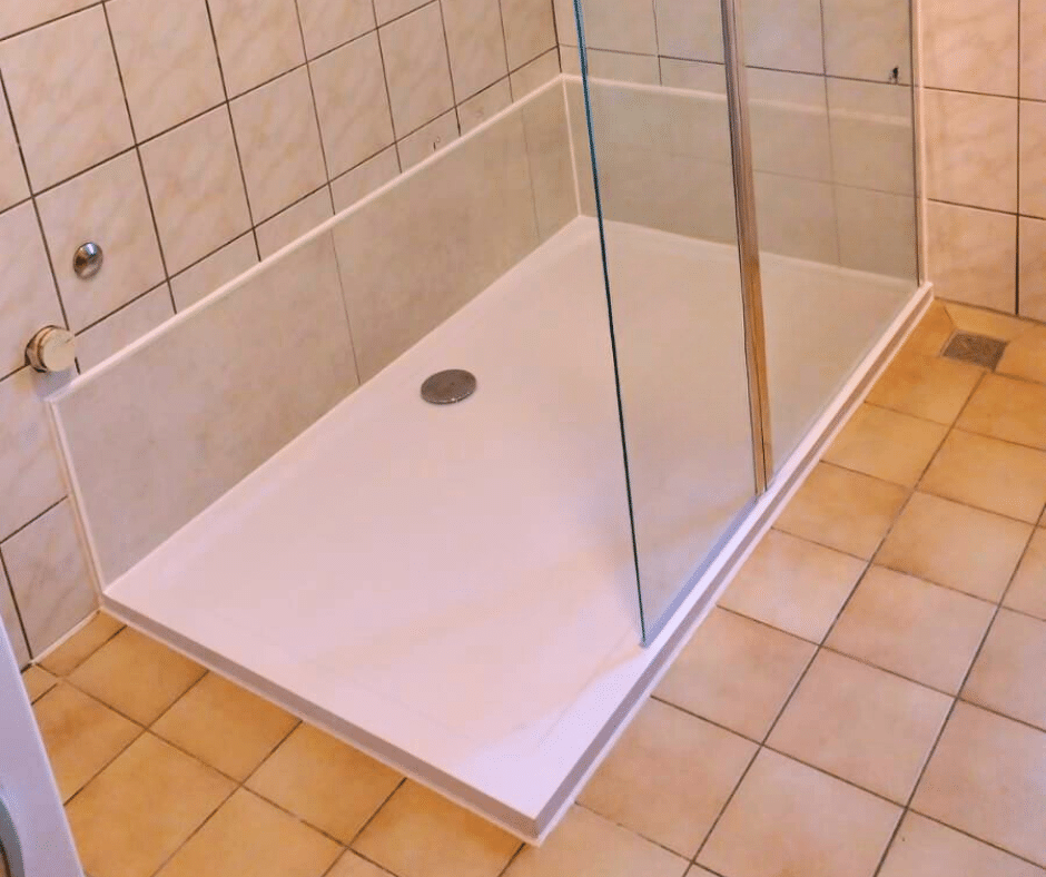 Ergebnis des Wanne-zur-Dusche-Umbaus