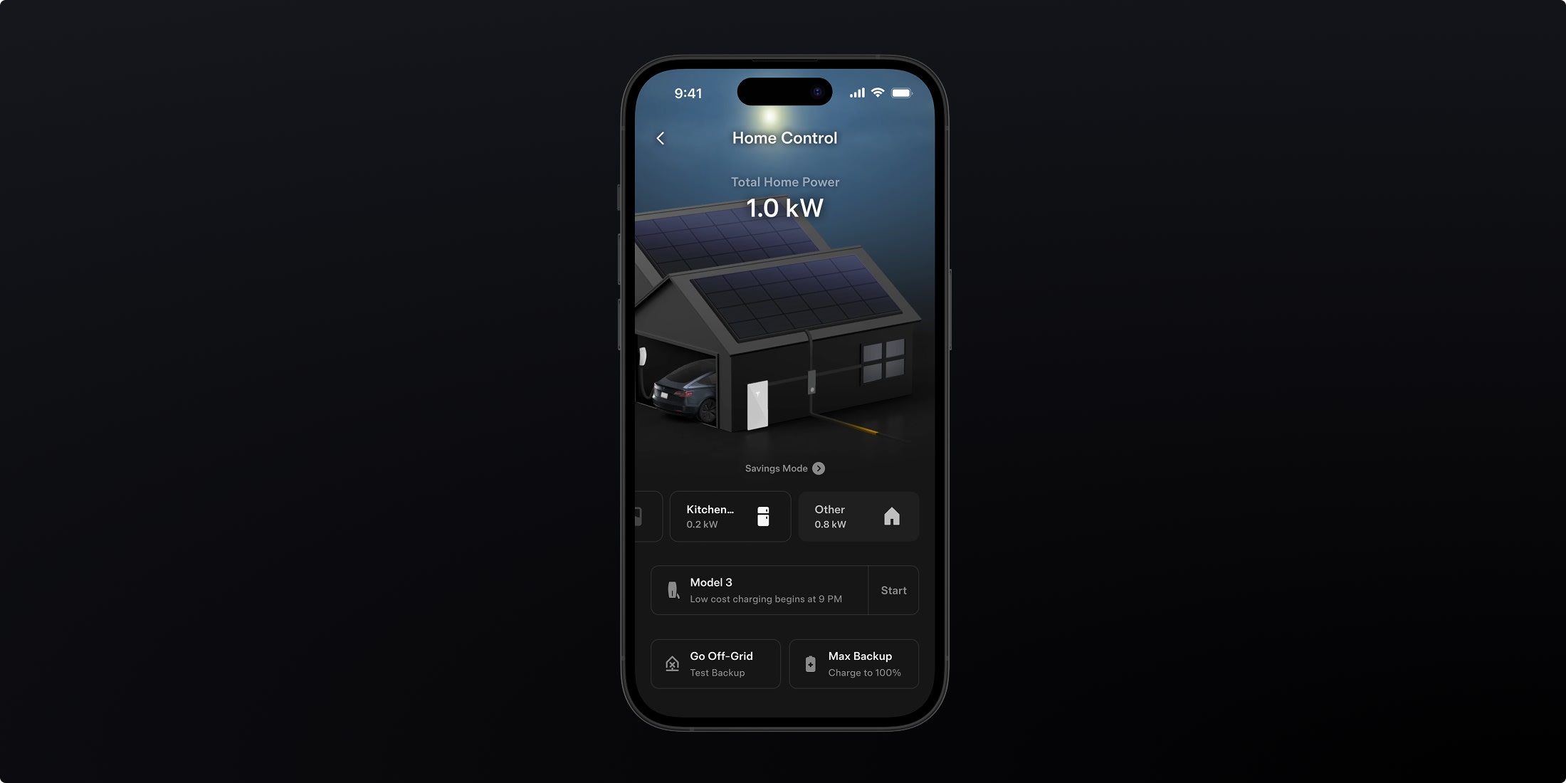 Tesla App – Energieflüsse im Blick
