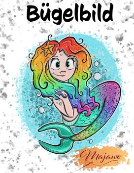 Iron-on transfer "Crazy Mermaid" large (A5)