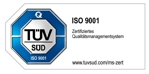 ISO 9001:2015 Zertifizierung durch TÜV SÜD