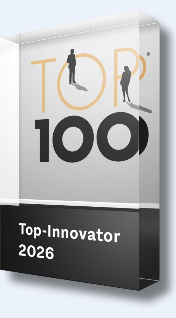 TOP 100 Innovator 2026 — Auszeichnung (compamedia, Mentor Ranga Yogeshwar)