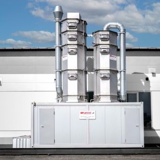 Biological exhaust air purification systems