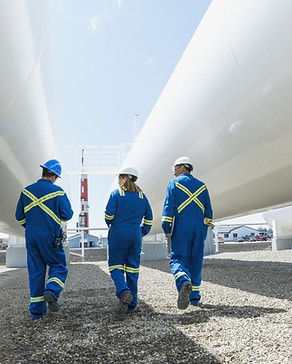 Arbeitnehmer bei der Gas-Anlage