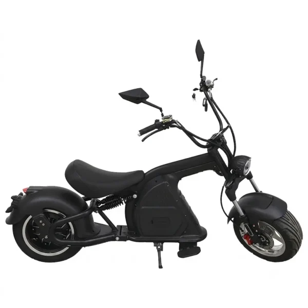 E-Scooter Chopper mattschwarz mit Fat Tire