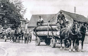 Holztransport damals