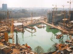Unterwasserbetonarbeiten am Potsdamer Platz, Berlin (1993)