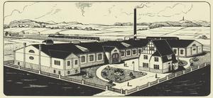 Historische Zeichnung des Firmengeländes (Gründungsära 1917)