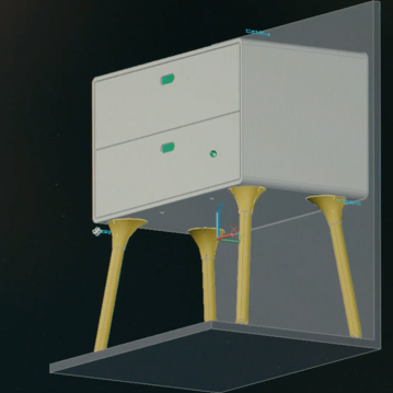 3D-Modell Designmöbel