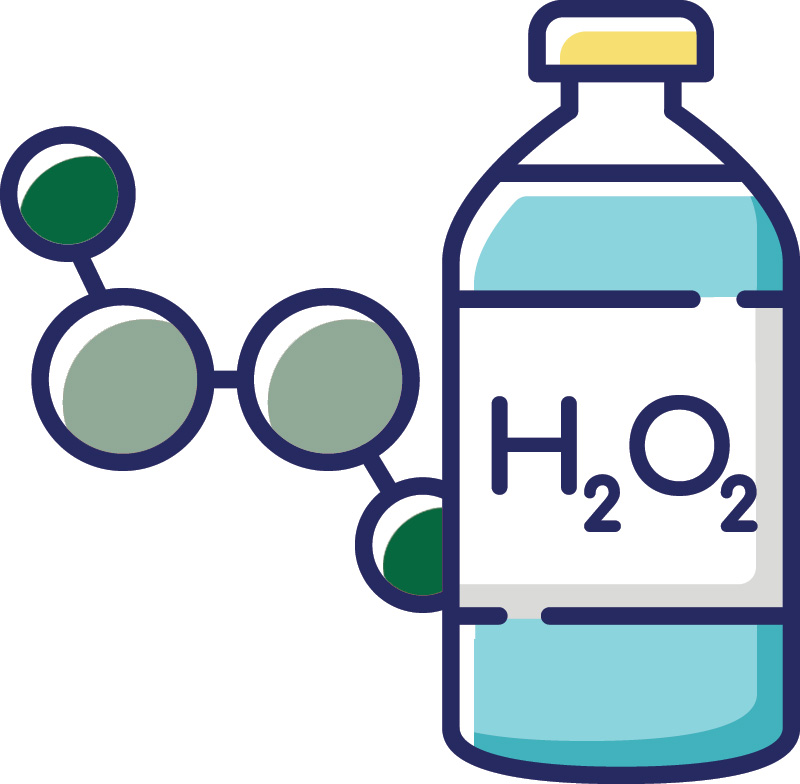 Wasserstoffperoxid-Molekül
