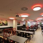 LED FLAIRPOINT Deckenleuchte mit RGB Korona, Projekt Klinikum Vest