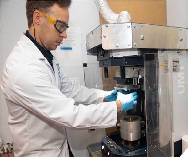 Color scientist in the laboratory