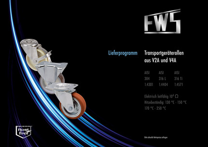 Transportgeräterollen aus Edelstahl V2A/V4A