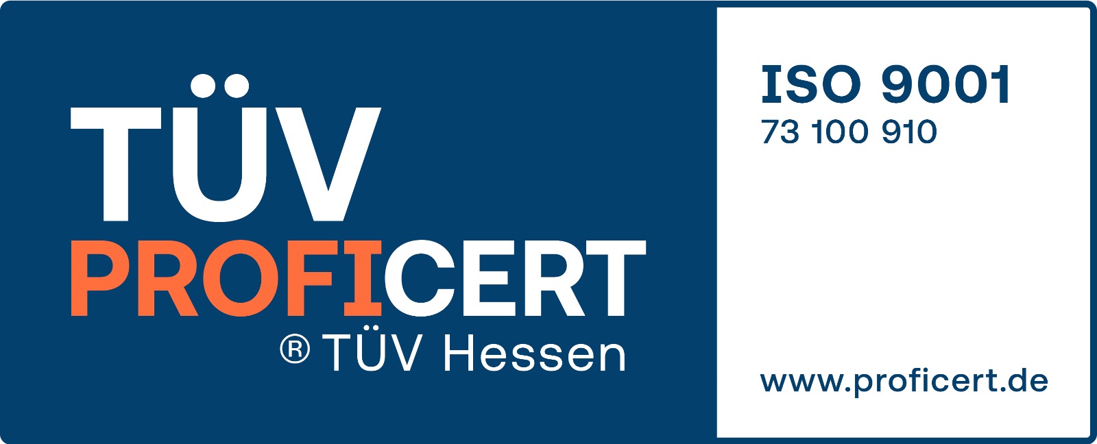 TÜV-ProfiCert-Zertifikat DIN EN ISO 9001:2015