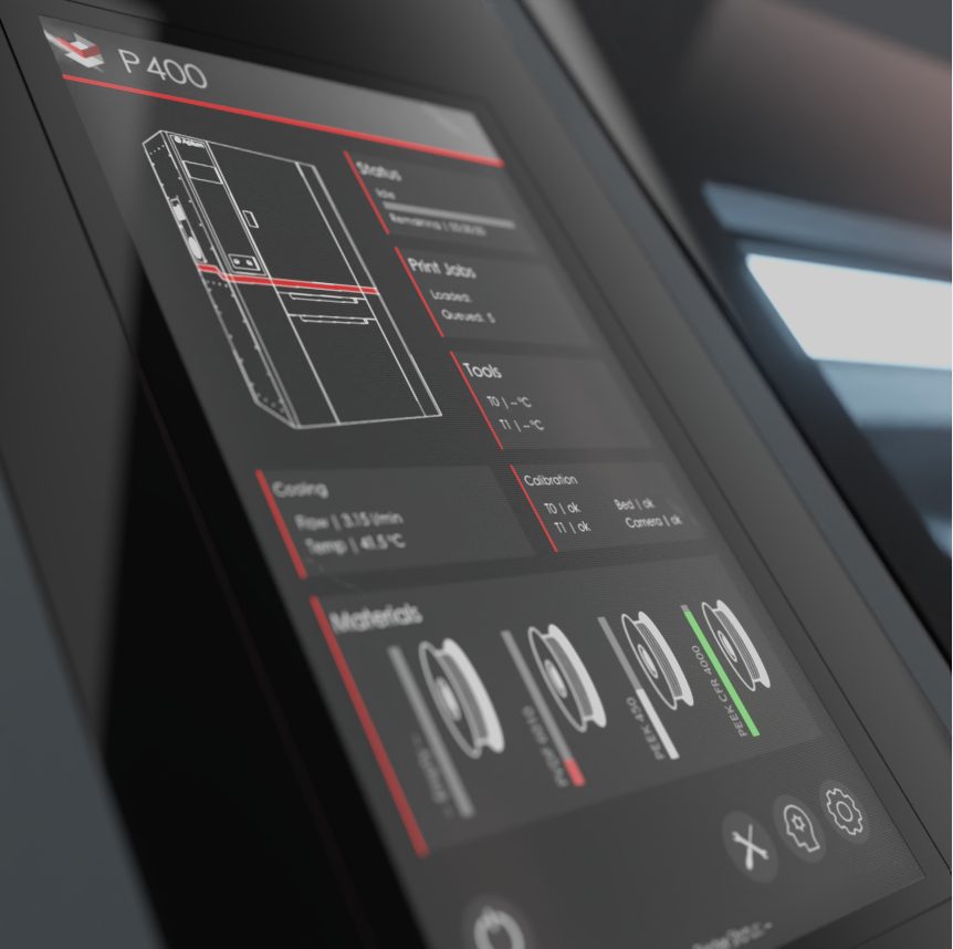 Software-Oberfläche des Apium P400