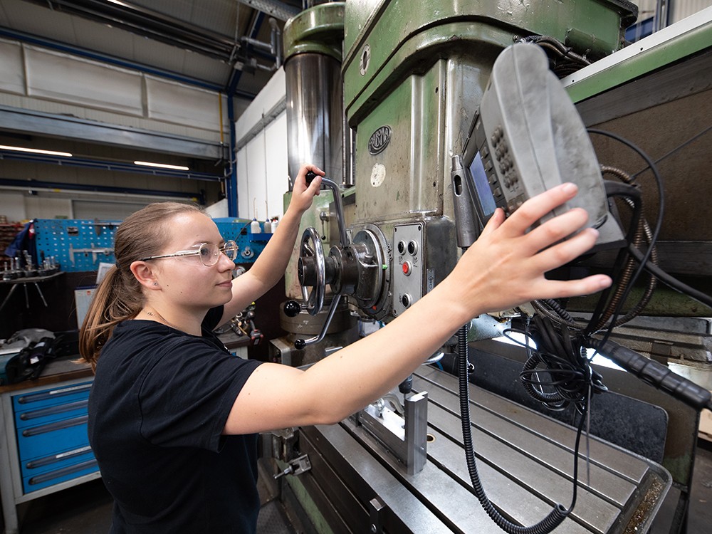 Einstellen der Bohrmaschine