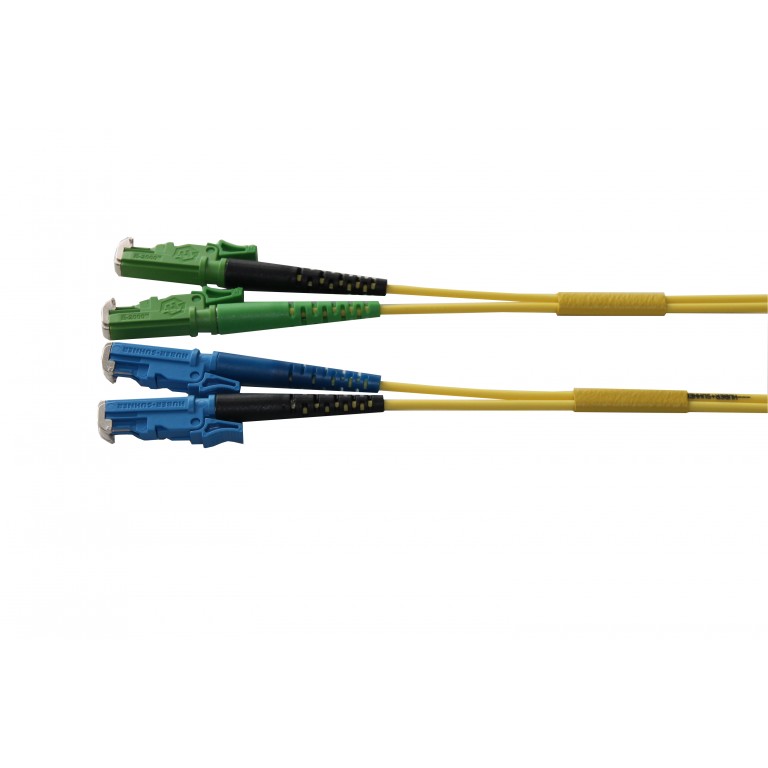 Duplex LWL-Patchkabel E2000 APC, Singlemode 9/125 µm