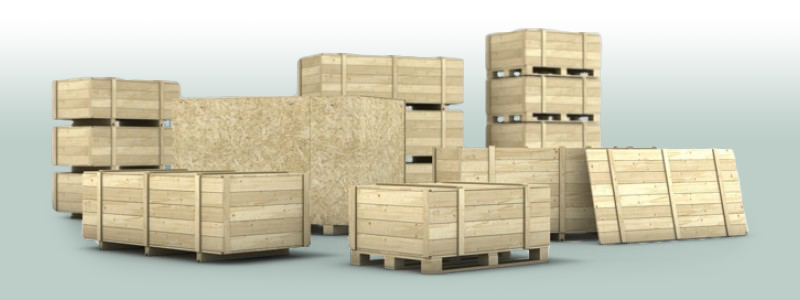 Wooden boxes and crates