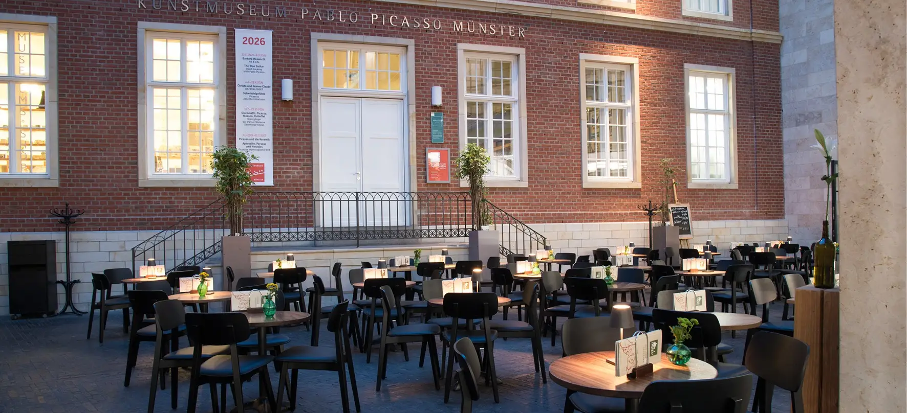 Gastronomy Pablo, arcades at the Picasso Museum Münster