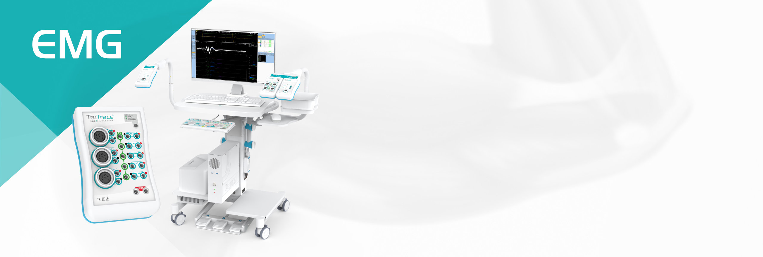 TruTrace EMG – akkubetriebenes EMG-System (2–8 Kanäle)