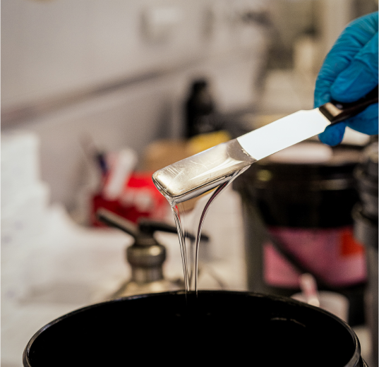 Liquid semi-finished material for ink production