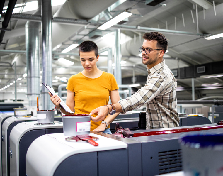 Printers at the printing press