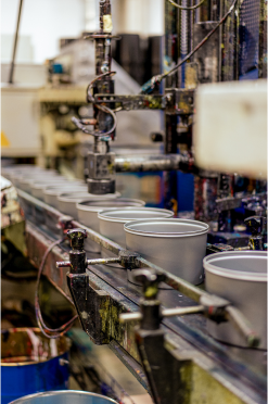 Production with filling of ink cartridges