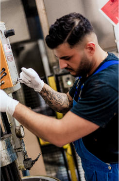Machine operation in production