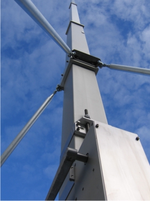 Crank mast made of aluminium, detail view