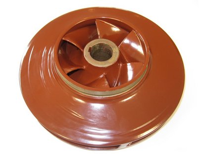 Pump wheel with ceramic-filled Si 570 AR coating