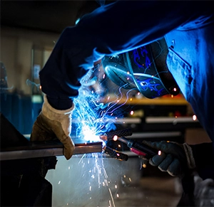 Pump welding work