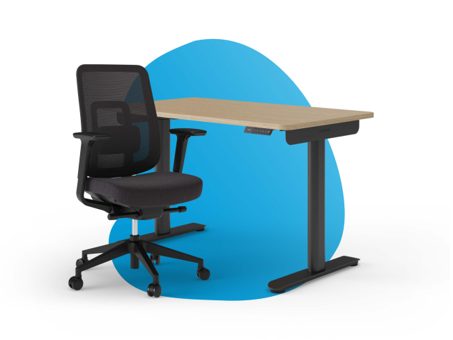 Schreibtisch- und Stuhl-Set Desktopia One