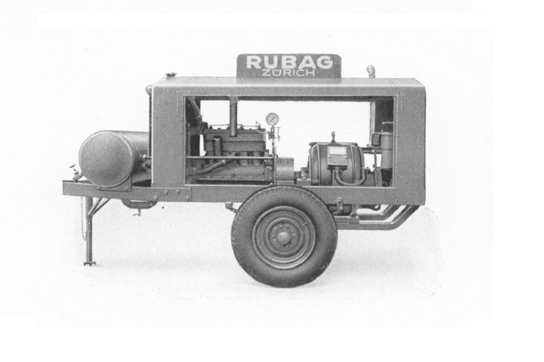 Historischer RUBAG Kompressor, Zürich 1911