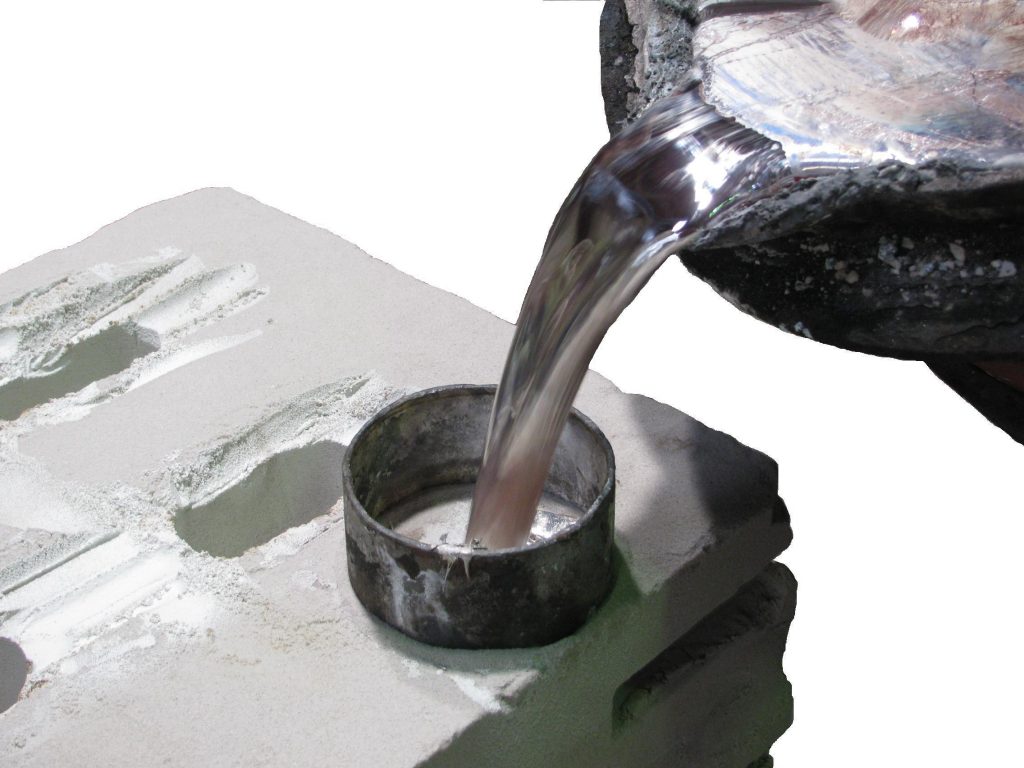 Aluminium Guss – Gießstrahl