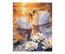 Swans in Love 24 x 30 cm