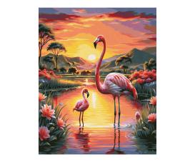 Flamingos 24 x 30 cm - Malen nach Zahlen