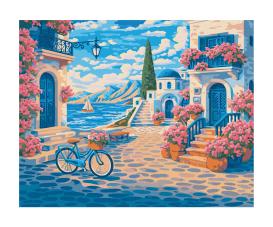 Blooming Coastal Village 24 x 30 cm - Malen nach Zahlen