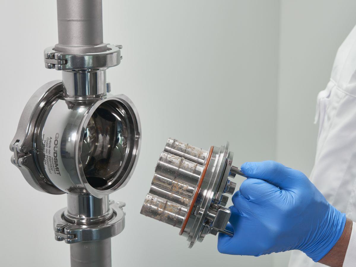 Hygienischer Magnetfilter mit Reinigung