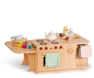 Spielküche mit Ofen, Herd und Spüle
