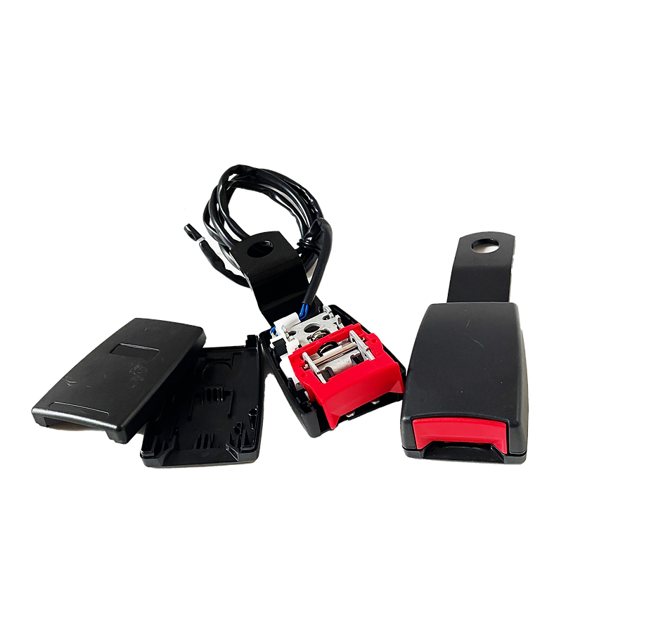 Seat belt buckle components