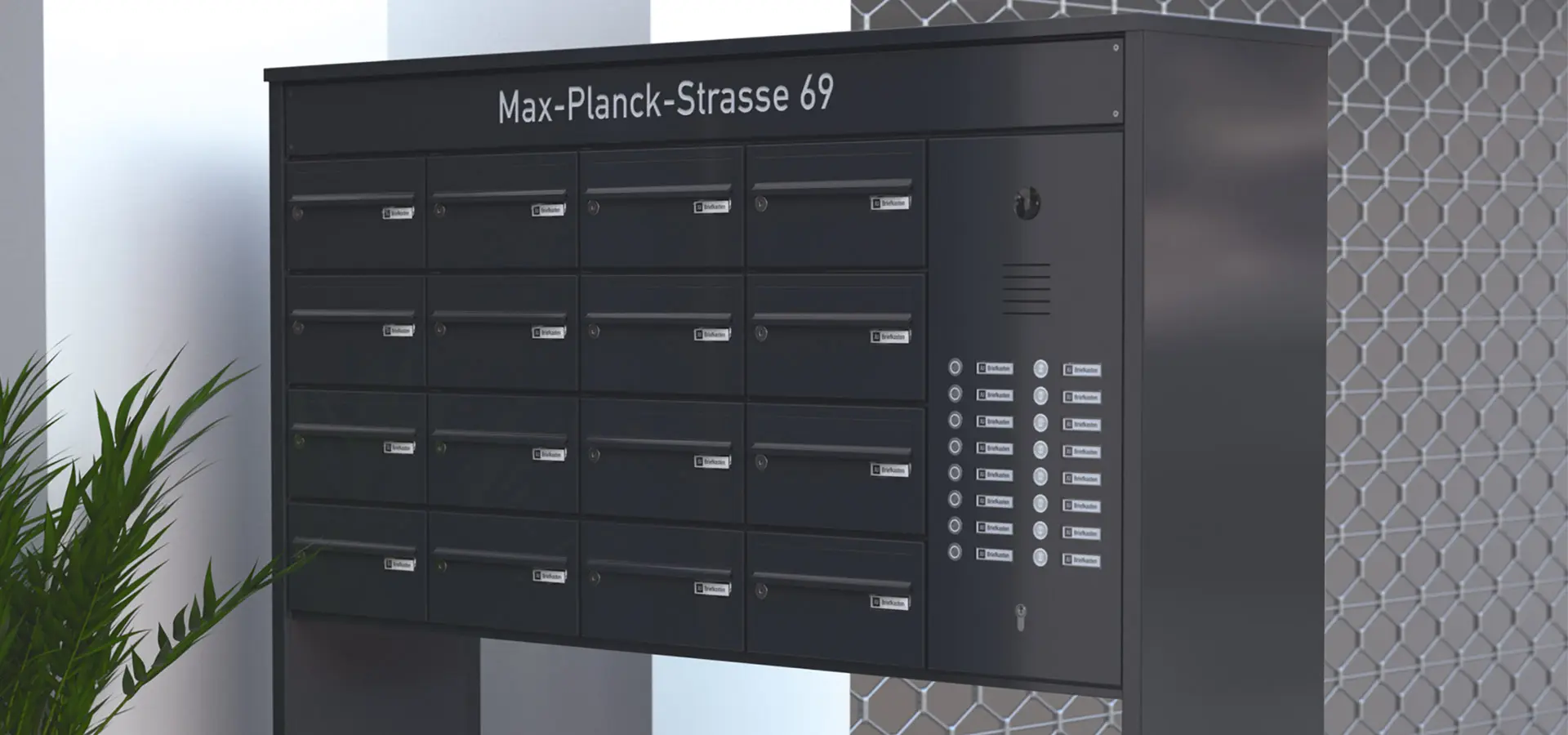 First Class Briefkasten freistehend