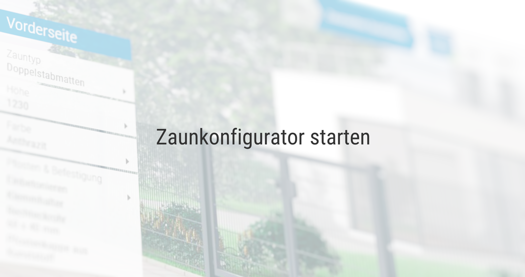Online-Zaunkonfigurator zur Planung von Zäunen