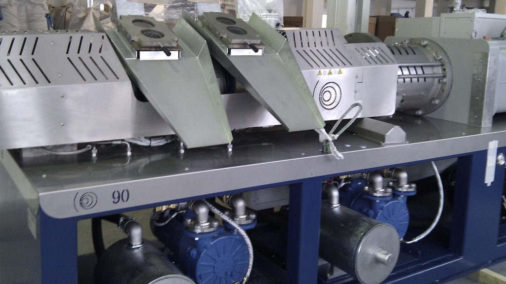Anlagenaufbau Extruder