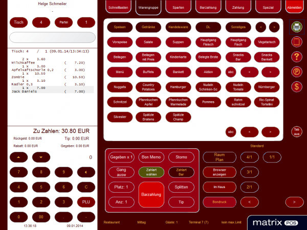Matrix POS Systemumgebung