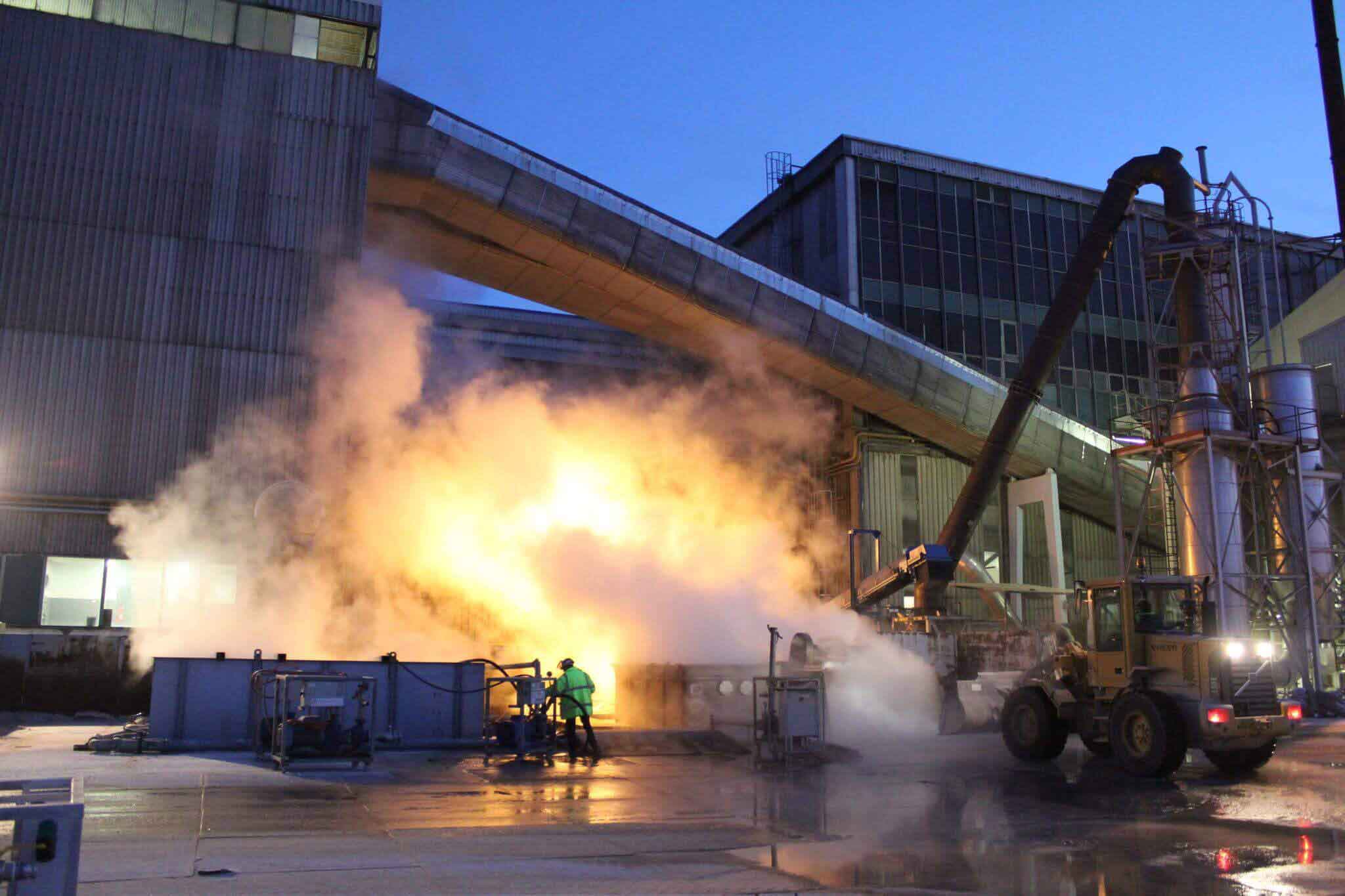 Einsatz High-Velocity-Brennertechnik
