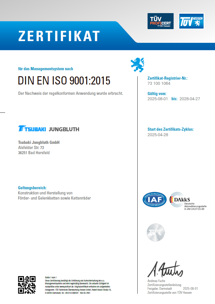 DIN EN ISO 9001:2015 Zertifikat
