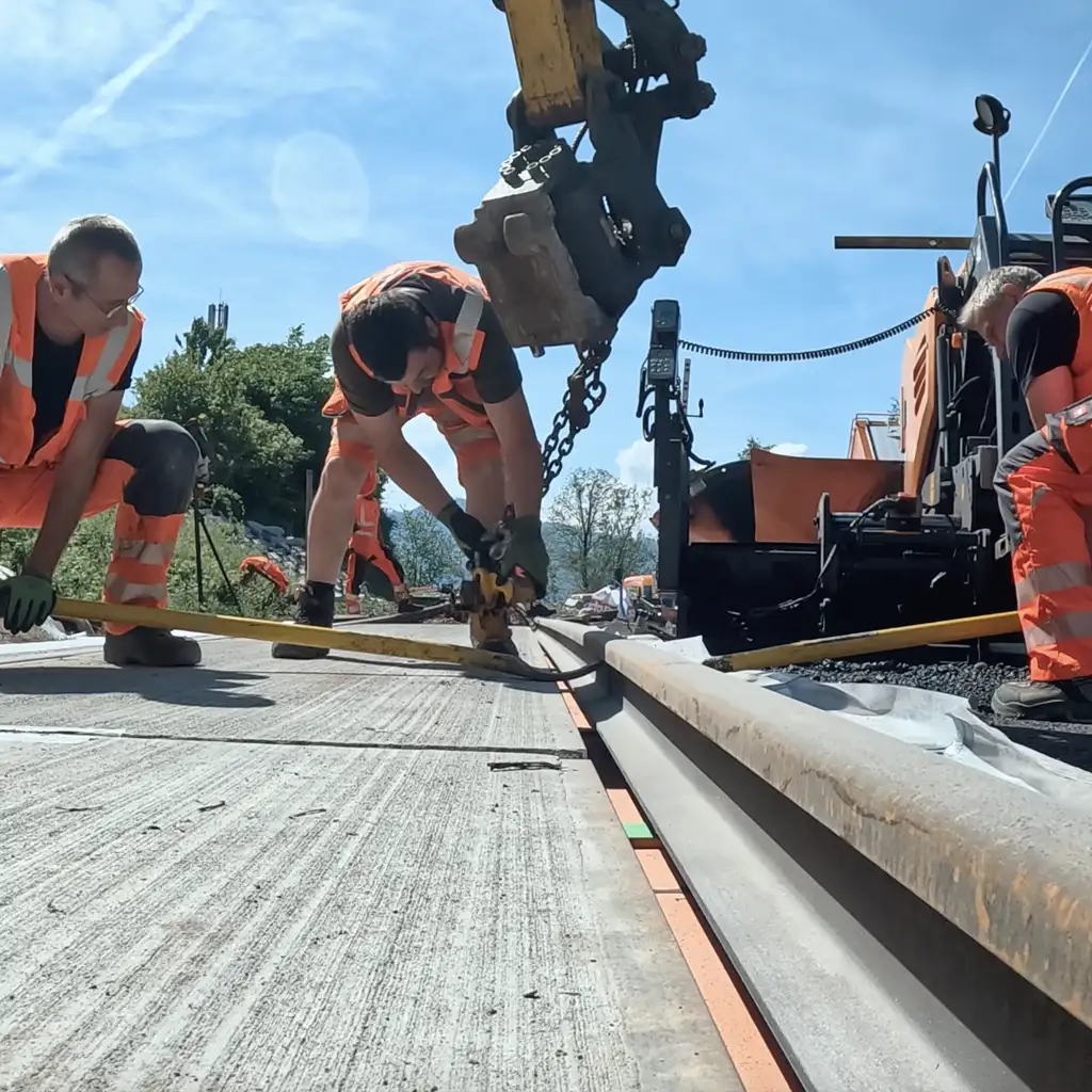 ERS rail replacement on the construction site