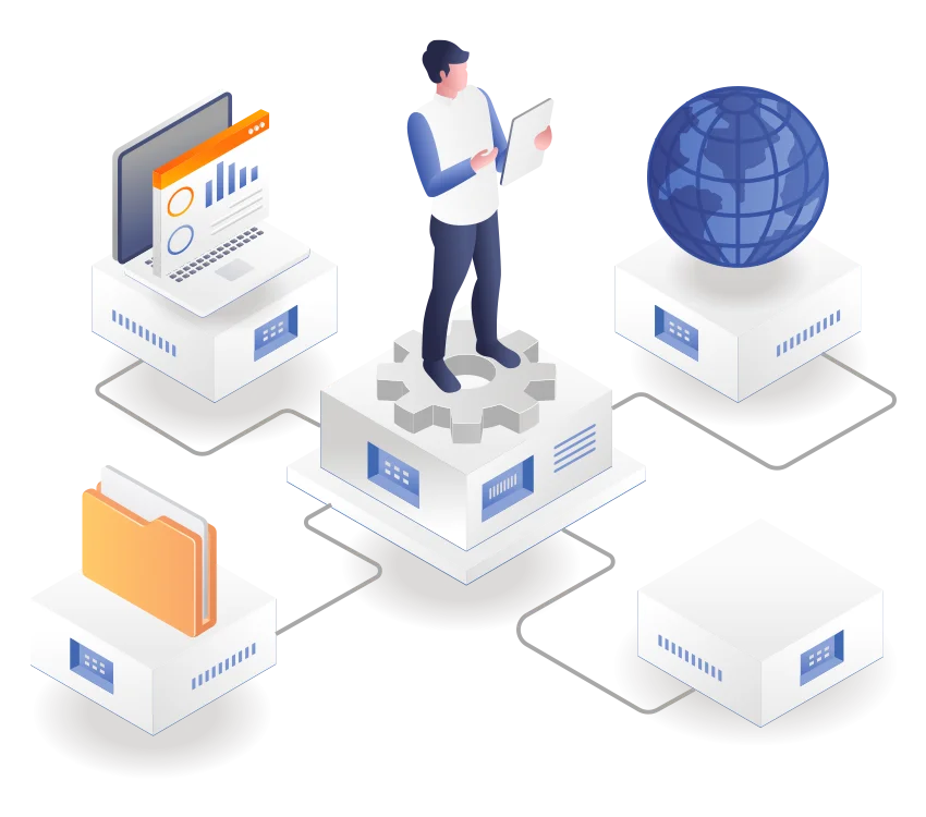 Projektunterstützung und Vernetzung von Systemen