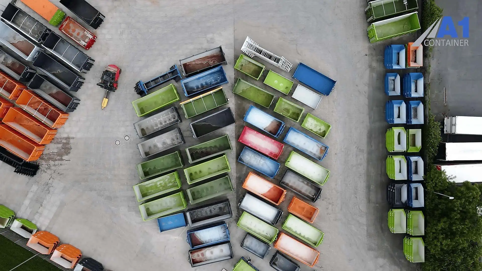 Containerplatz von oben