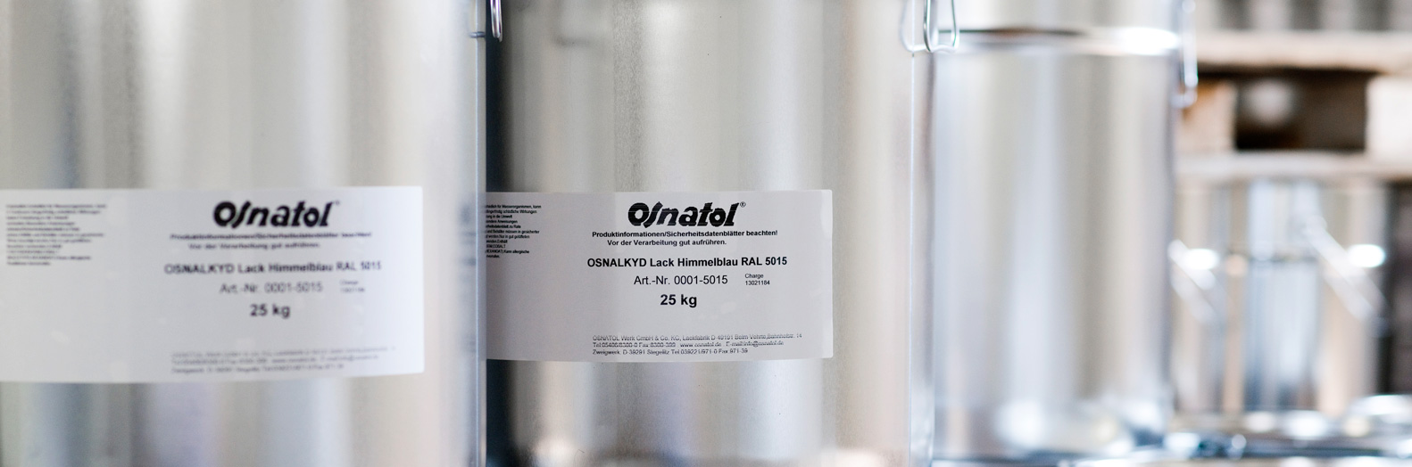 Paint products in containers
